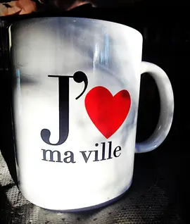 Mug neuf "j'aime ma ville"