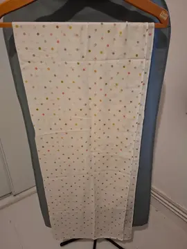 Écharpe crème à pois colorés