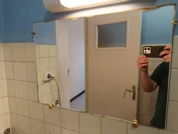 miroir biseauté ancien abîmé