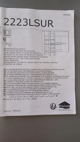 lit mezzanine avec bureau