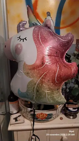 ballon licorne gonflé
