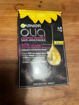 coloration cheveux Olia Garnier 4.0, châtain pur