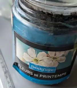 reste bougie parfumée