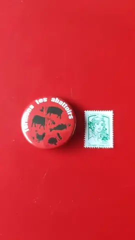 Badge vegan L214 différents animaux neuf