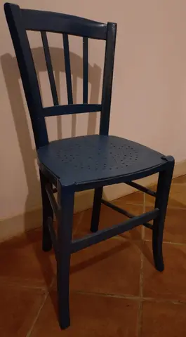 2 chaises bois peintes H86 L38 P43