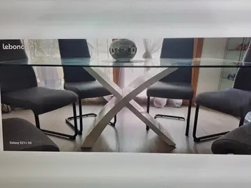 table en verre
