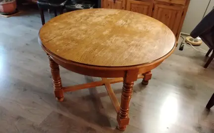 donne table en bois ovale avec rallonge 120/160 cm