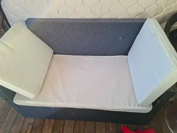 banquette jardin 2 places avec coussin lavable