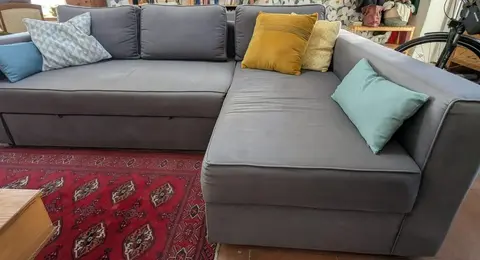 CANAPE D'ANGLE CONVERTIBLE GRIS