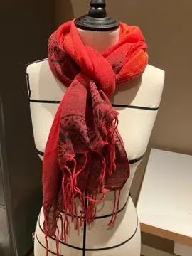 Écharpe légère rouge