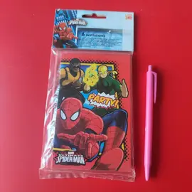 Lot de 6 invitations à faire la fête avec les copains neuf