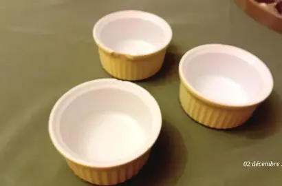 Lot de 3 ramequins jaunes