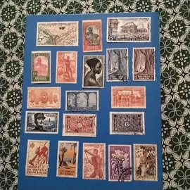 donne timbres collonnie française 1lot part envoie