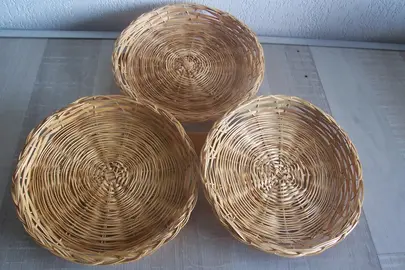 Plateaux ronds osier