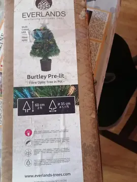 je donne un petit sapin artificiel avec quelque petites décorations .