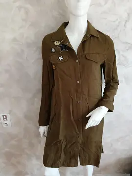 Robe chemise kaki Zara taille S