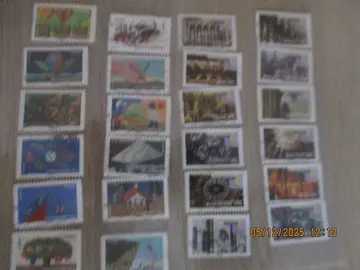 24 timbres (2 séries) de France oblitérés