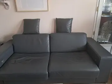 fauteuil 3 places cuir gris souris