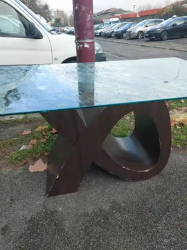 table en verre