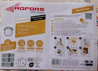 voile de verre Adfors 130gm2 prépeint