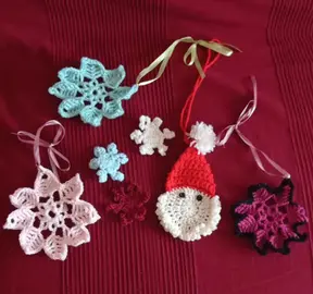 Décoration de noel en laine fait main