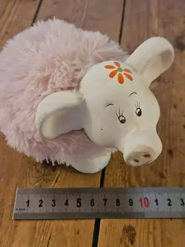 Éléphant en peluche/céramique