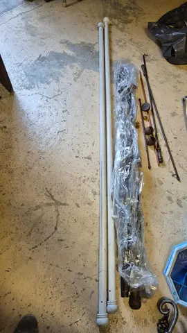 tringles à rideaux en bois avec anneaux