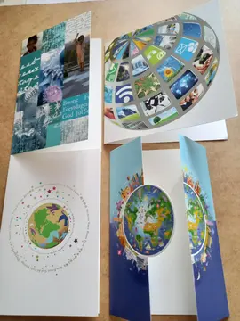 Lot 4 cartes de vœux avec enveloppes