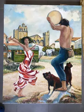 peintures à l'huile de moyennes à grandes dimensions