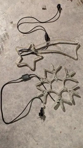 Étoile filante et flocon LED (décoration de Noël)