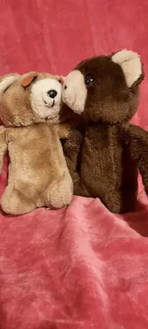 2 oursons en peluche