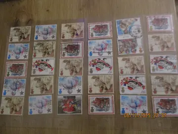 30 timbres oblitérés Grande-Bretagne Noël