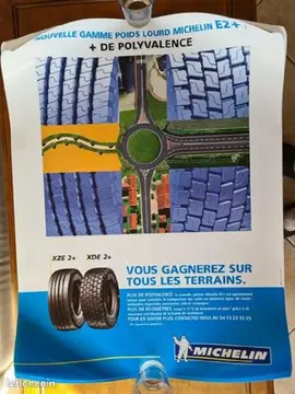 Affiche Michelin "vous gagnerez sur tous les terrains"