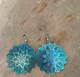 boucles d’oreilles turquoise