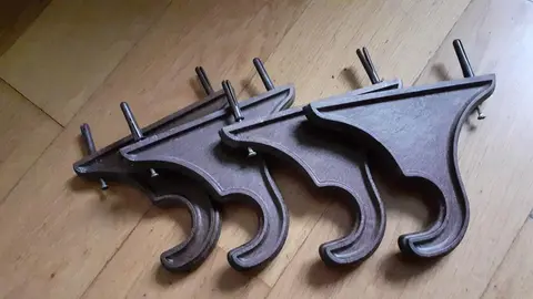 portes tringles à rideaux en bois('2)