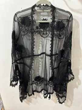 kimono en dentelle, transparente, Primark, taille S