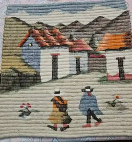 tableau en laine d'équateur