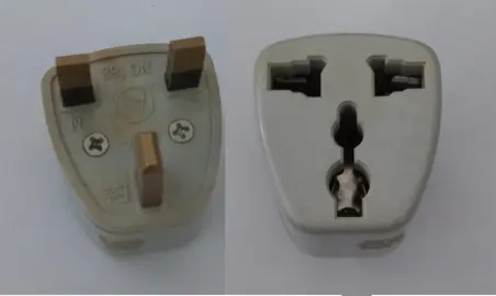 Adaptateur vers prise ANGLAISE (avec terre)