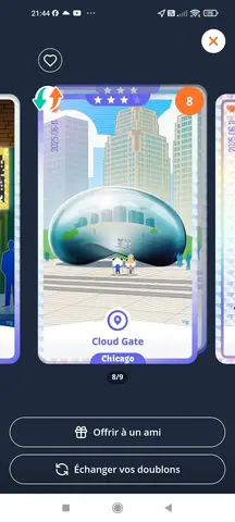 Carte WeWard de 3 étoiles Chicago n° 8