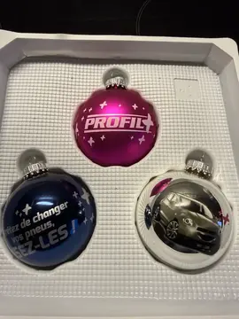 lot de 3 boules de Noël