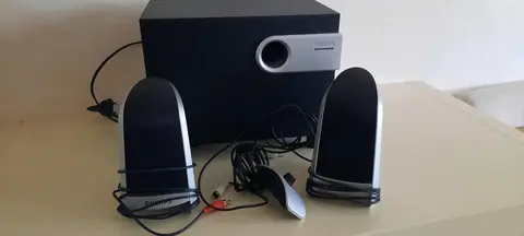 ENCEINTES + CAISSON DE BASSE PHILIPS