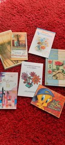 7 cartes postales à thème