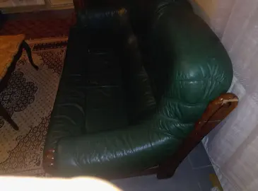 canapé cuir vert bouteille