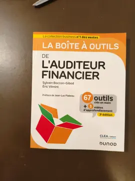 ouvrage. LA BOÎTE À OUTILS DE L'AUDITEUR FINANCIER