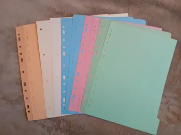 intercalaire ou feuilles cartonnées