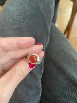 bague avec pierre orange
