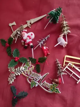 lot de décorations pour bûche de Noël