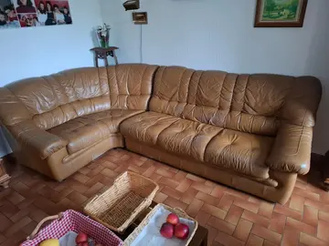 canapé d'angle en cuir