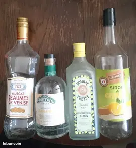 Bouteilles en verre vides