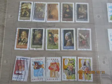 15 timbres série "Art" + Fête du timbre